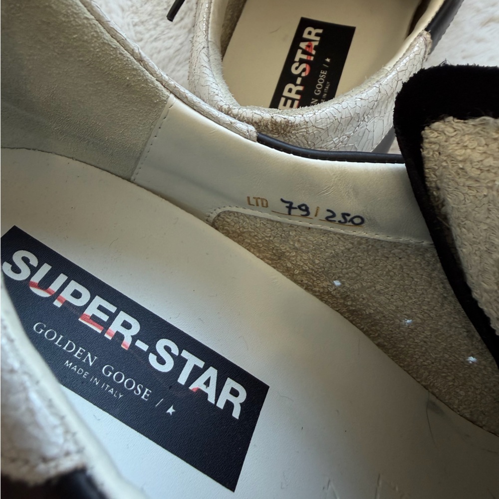 NEW! $530 Golden Goose Super Star Black Gray White Men's Sneakers 44 11 12 - Picture 7 of 13